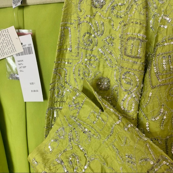 Chico’s Silk Hand Beaded Open Cardigan - Picture 4 of 8